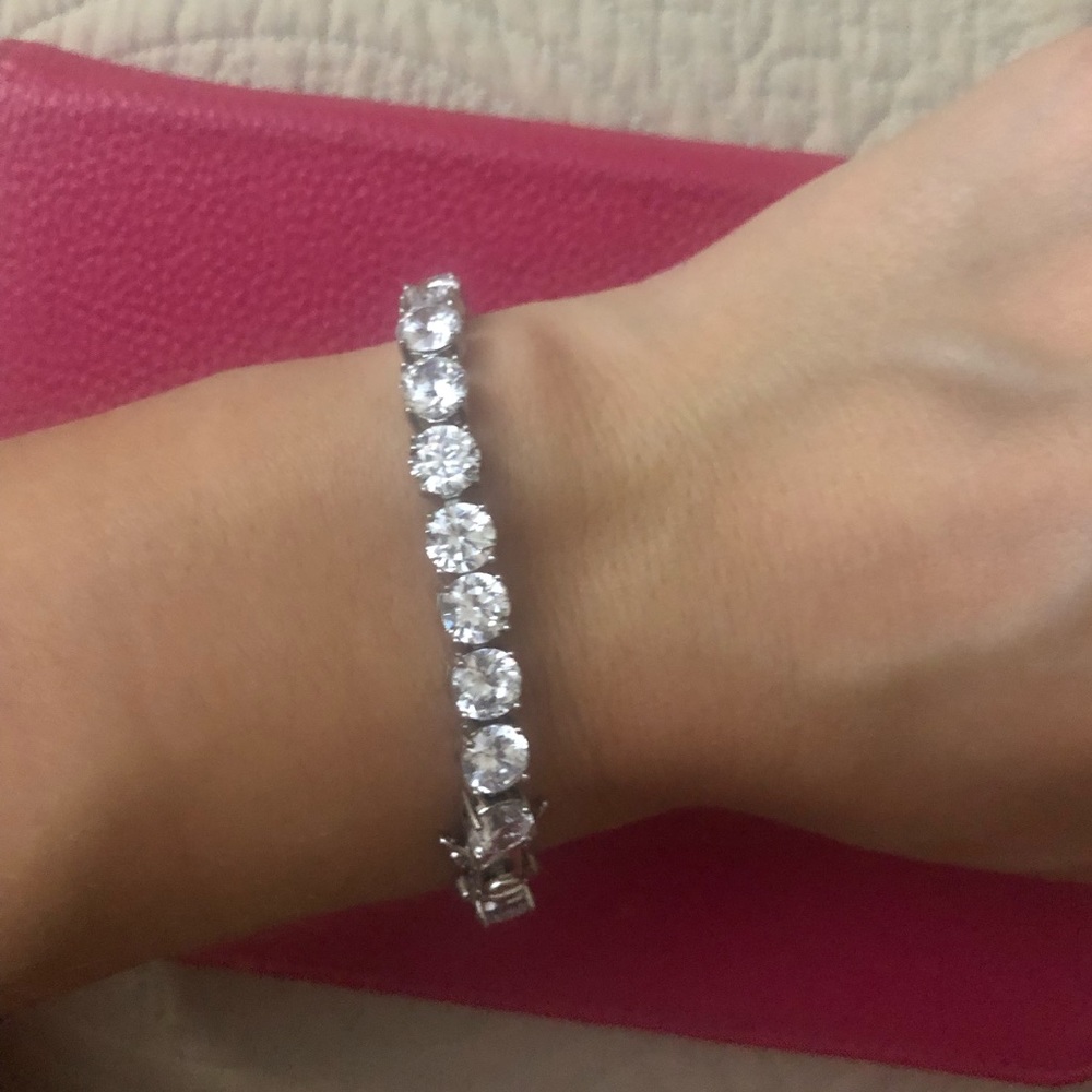 Cubic zirconia tennis bracelet